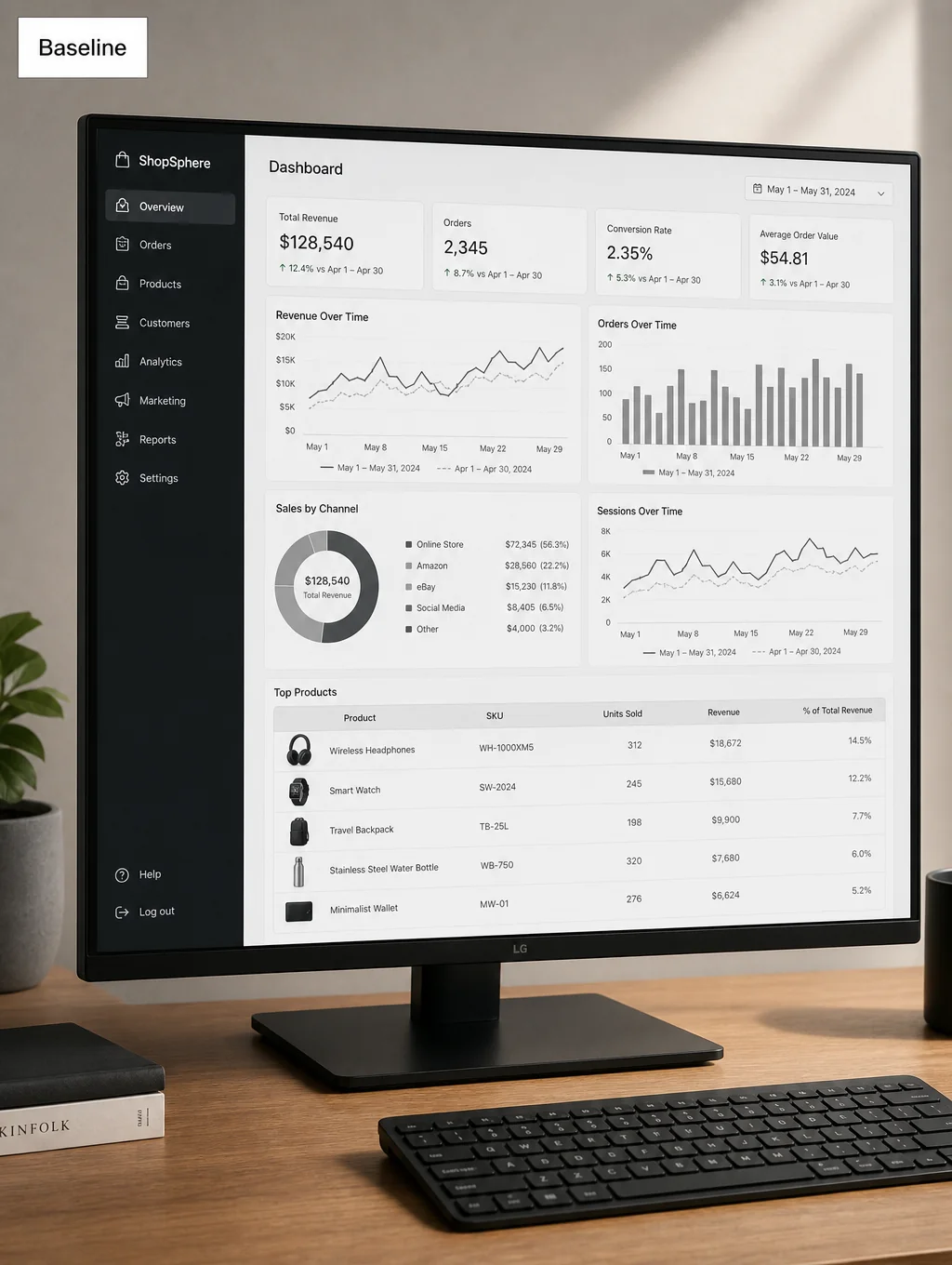 Modern digital marketing dashboard showing growth metrics and local SEO performance